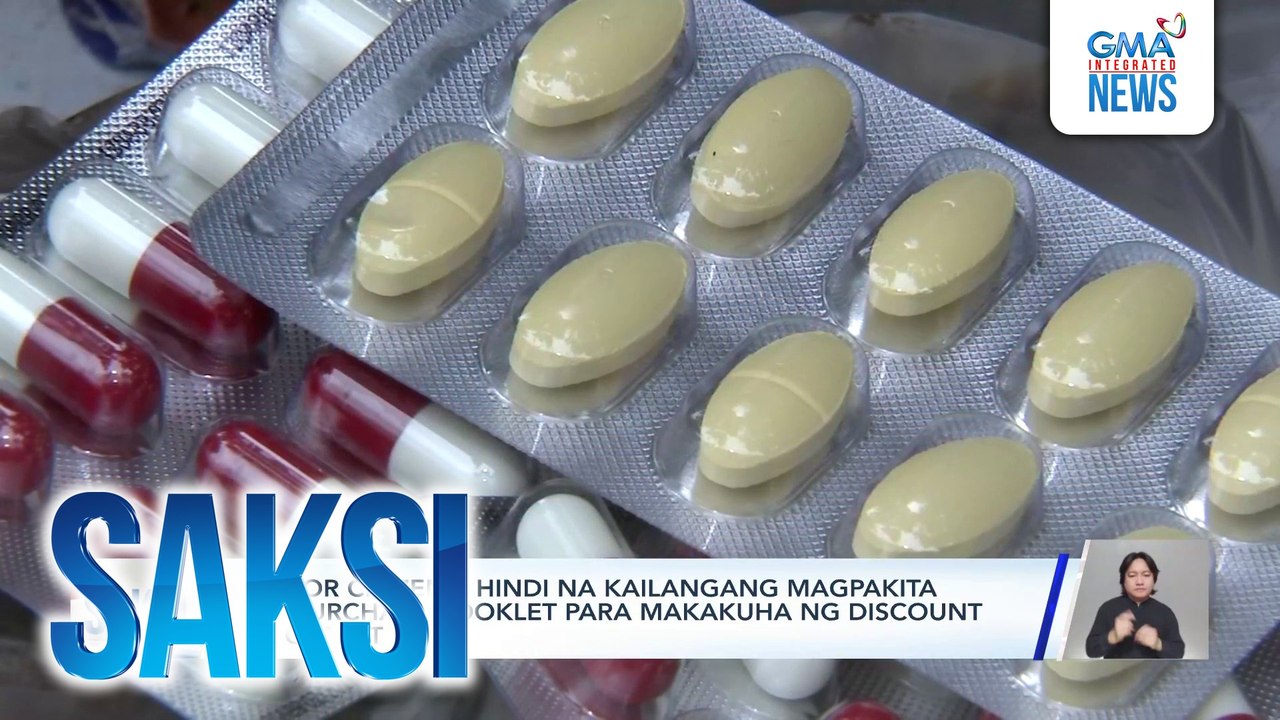 Senior citizens, hindi na kailangang magpakita ng purchase booklet para makakuha ng discount sa gamot | Saksi
