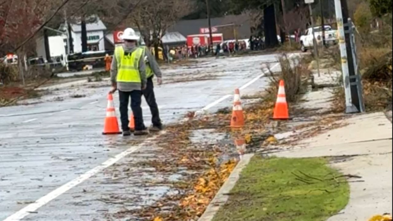 Unusual tornado strikes Scotts Valley, California, bringing devastation to the area
