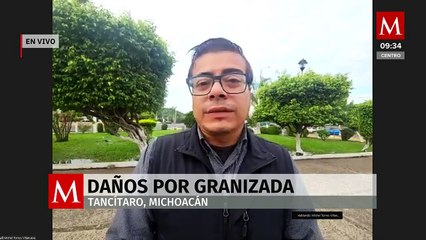 Intensa granizada sorprende y deja daños en Tancítaro, Michoacán