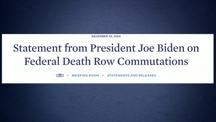 바이든, '사형 찬성' 트럼프 취임 앞두고 사형수 무더기 감형 / YTN