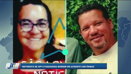 Motorista de app e passageira morrem em acidebre com ônibus