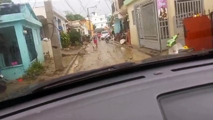 Lluvias provocan inundaciones en comunidades de Montellano en Puerto Plata