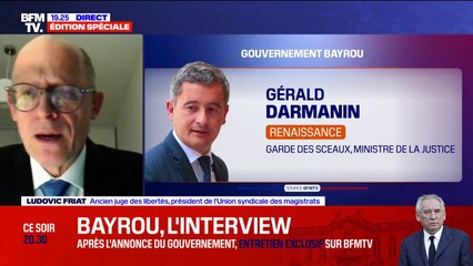 Gérald Darmanin nommé Garde des Sceaux: "C'est un sujet d'inquiétude pour nous", affirme Ludovic Friat, président de l'Union syndicale des magistrats