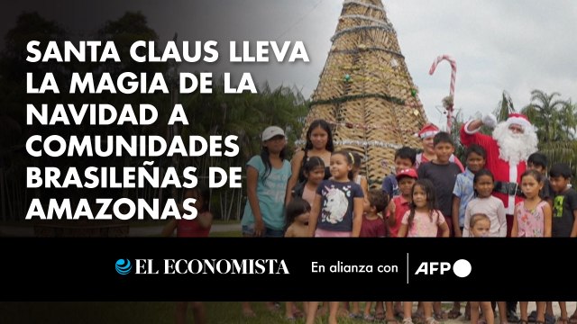 Santa Claus lleva la magia de la Navidad a comunidades brasileñas de Amazonas