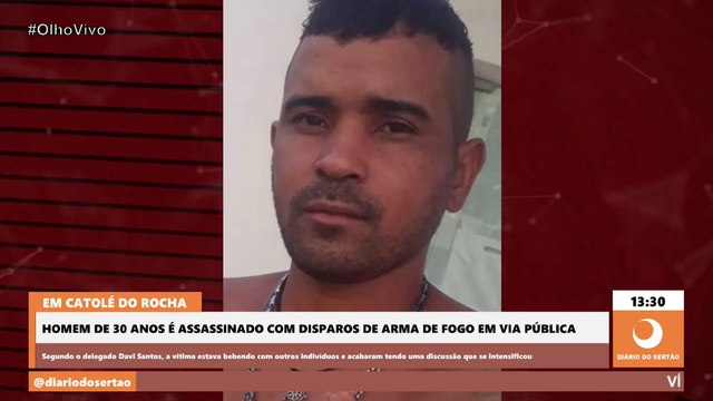 Homem de 30 anos é assassinado com disparos de arma de fogo em via pública de Catolé do Rocha