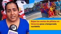 Bajan las ventas de piñatas en Veracruz pese a temporada navideña