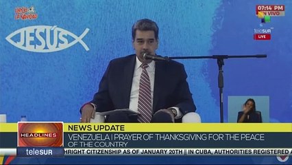 Pres. Maduro: We have a great miracle, our homeland in peace
