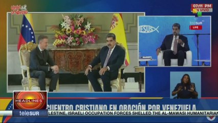 President Maduro participates in thanksgiving prayer for peace in Venezuela