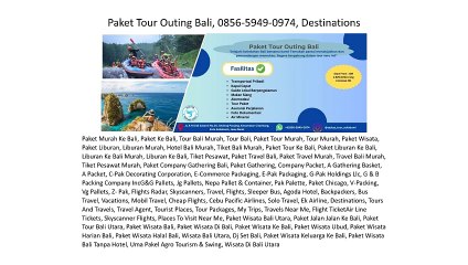 Paket Tour Outing Bali, 0856-5949-0974, Destinations