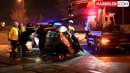 Ankara'da Takla Atan Araçta 1 Ölü, 2 Yaralı