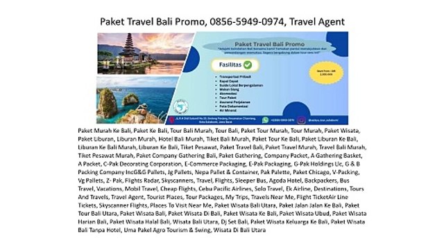 Paket Travel Bali Promo, 0856-5949-0974, Travel Agent