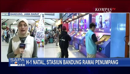 [FULL] Situasi Terkini Stasiun Kereta Bandung di H-1 Natal Dipadati Penumpang