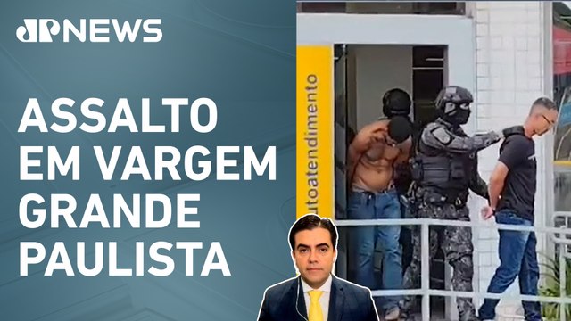 Três criminosos são presos após fazerem reféns em agência bancária; Vilela comenta