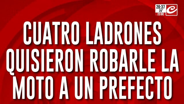 Cuatro ladrones quisieron robarle la moto a un perfecto