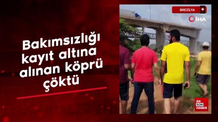 Brezilya’da belediye meclisi üyesinin bakımsızlığını kayıt altına aldığı köprü çöktü