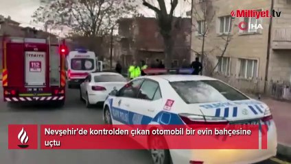 Kontrolden çıktı, evin bahçesine uçtu