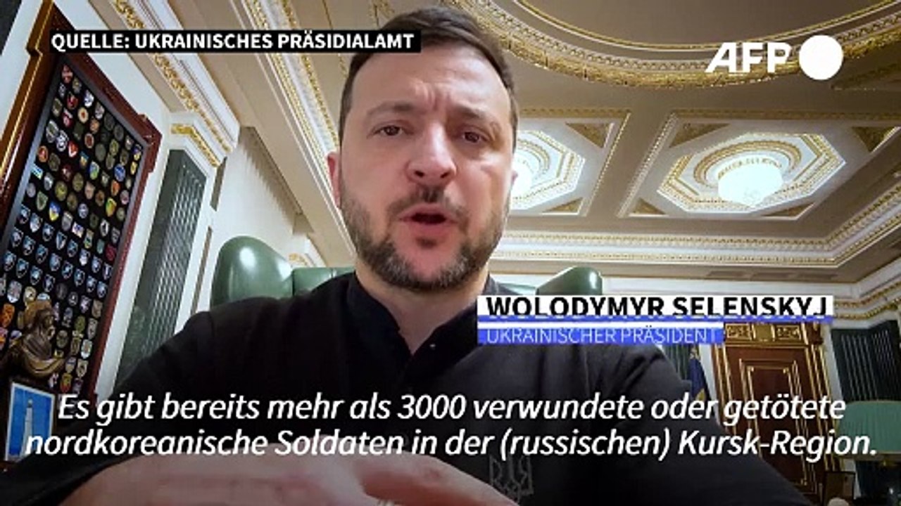 Selenskyj: 3000 Nordkoreaner wurden Opfer in Ukraine-Krieg