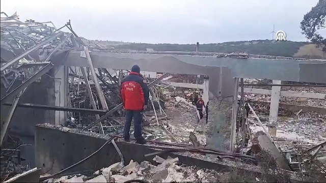 Patlayıcı üretilen fabrikada patlama meydana geldi