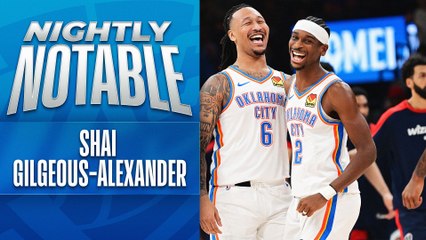 Shai Gilgeous-Alexander Scores 41 Points in Thunder's Win Over Wizards 🏀