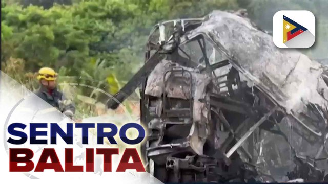 Higit 40 patay matapos sumalpok at masunog ang isang pampasaherong bus sa Brazil