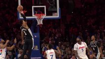 Wembanyama hits big alley-oop against the 76ers
