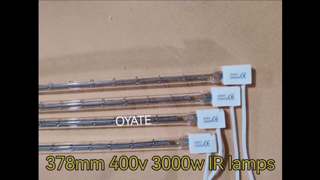 VK15 clear infrared heat lamps 378mm 400v 2500w 3000w halogen heating lamps