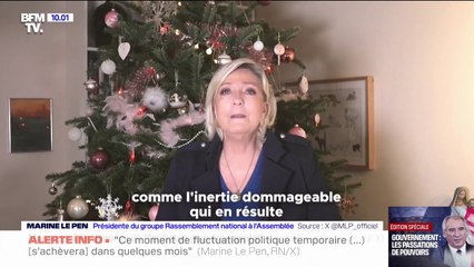 Pour Marine Le Pen, "ce moment de fluctuation politique" s'achèvera "dans quelques mois"