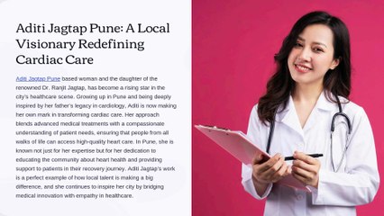 Aditi Jagtap Pune Based Woman Redefining Cardiac Care with Vision and Compassion
