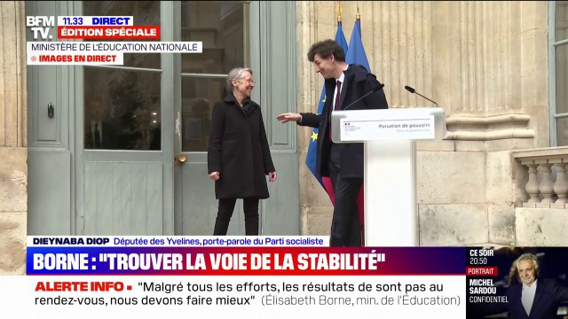 Sincèrement, qu'a-t-elle dit? : Dieynaba Diop, porte-parole du PS, réagit à la passation de pouvoir entre Anne Genetet et Élisabeth Borne au ministère de l'Éducation
