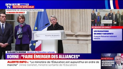 Passation au ministère de l'Éducation: Élisabeth Borne veut "lutter contre le déterminisme social"