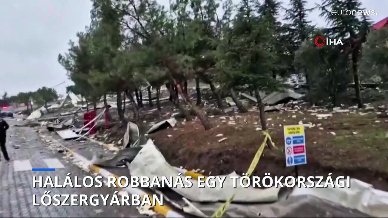 Pusztító robbanás egy törökországi lőszergyárban