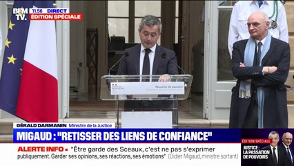 Gérald Darmanin (ministre de la Justice): "Je veux contribuer à redonner toute la noblesse", aux différents corps de métier de la justice