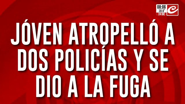 Buscan intensamente a joven atropelló a dos policías y se dio a la fuga