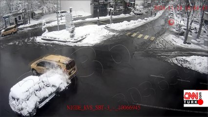 Nevşehir'de ''Kardan Araba'' kazası!