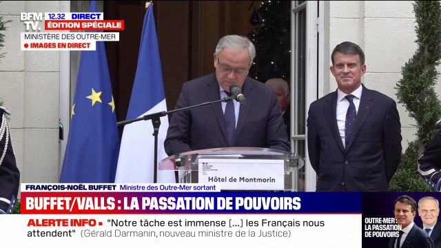 François-Noël Buffet (ministre sortant des Outre-Mer): Ce fut trois mois de combats intenses (...) pour engager des chantiers structurants autour du pouvoir d'achat et de la vie chère
