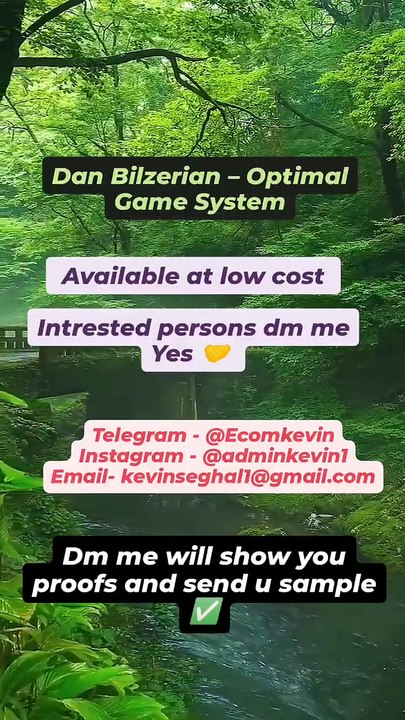[Download]Dan Bilzerian – Optimal Game System [@Ecomkevin] telegram