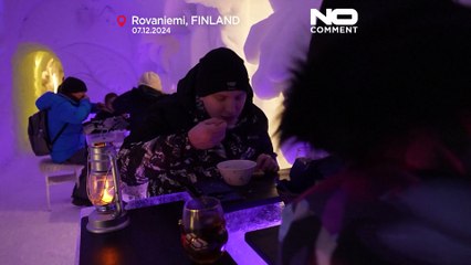 how to enjoy Christmas dinner on frozen plates at an Arctic Circle restaurant