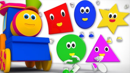 five little shapes - Kids Tv Show - nursery rhyme - Shapes Song Kids Tv - Bob The Train
