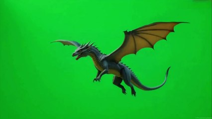 Dragon🐉 flying - Green-screen background video