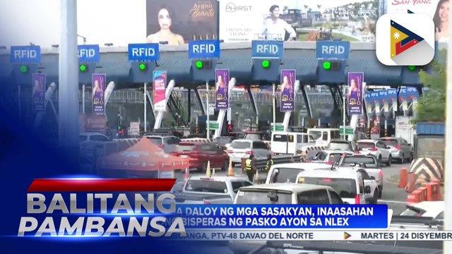 Mas mabilis na daloy ng mga sasakyan, inaasahan ngayong Bisperas ng Pasko ayon sa NLEX