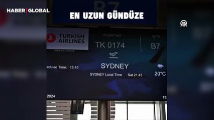 THY'nin kabin memurlarından uçakta 21 Aralık'a özel müzik dinletisi