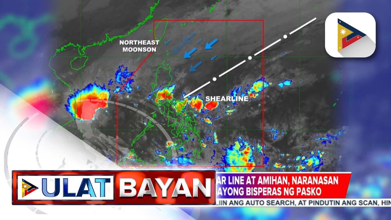 Pag ulan dahil sa epekto ng shear line at amihan, naranasan sa ilang bahagi ng bansa ngayong Bisperas ng Pasko