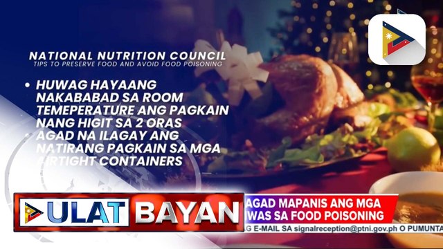 NNC, may tips para hindi agad mapanis ang mga handa sa Pasko, at makaiwas sa food poisoning