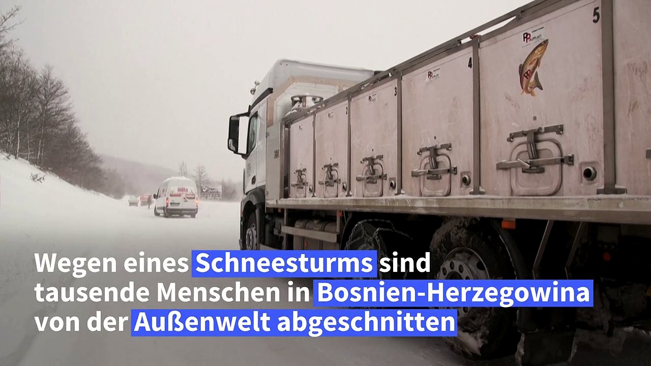 Schneesturm in Bosnien: Zehntausende Haushalte ohne Strom