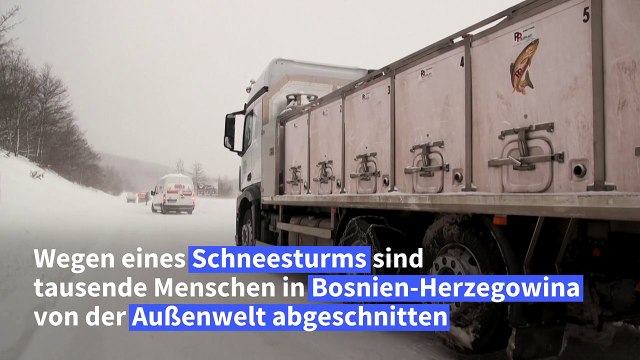 Schneesturm in Bosnien: Zehntausende Haushalte ohne Strom