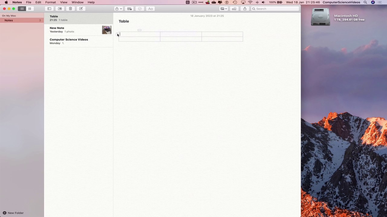How to INSERT a Table On Notes Using the Notes Application On a Mac - Basic Tutorial | New