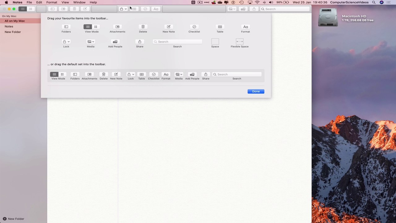 How to CUSTOMISE Your Notes Toolbar Using the Notes Application On a Mac - Basic Tutorial | New