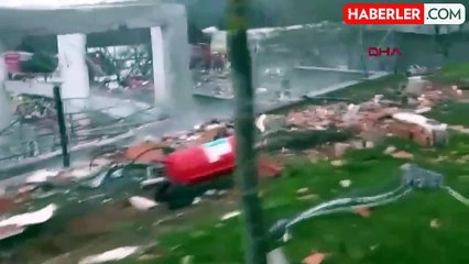 Balıkesir'deki patlamanın yarattığı hasar görüntülendi