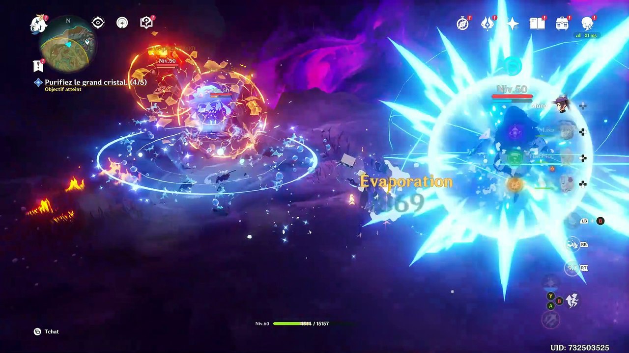 Genshin Impact Voyage au centre du Gouffre 13 Purifiez le grand cristal