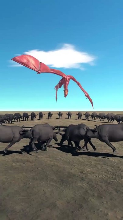 100 Buffalo vs Hydra - Unity Brings Victory 3D Animation animal wildlife Gameplay FUN GAMES TV